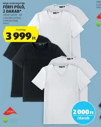 ALDI ROYAL CLASS SELECTION FÉRFI PÓLÓ 2 db ajánlat