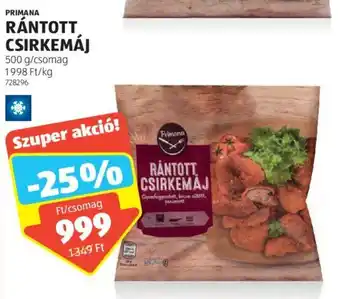 ALDI PRIMANA RÁNTOTT CSIRKEMÁJ 500 g ajánlat