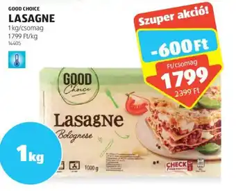 ALDI GOOD CHOICE LASAGNE 1 kg ajánlat