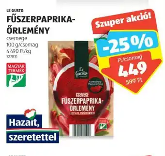 ALDI LE GUSTO FŰSZERPAPRIKA-ÖRLEMÉNY 100 g ajánlat