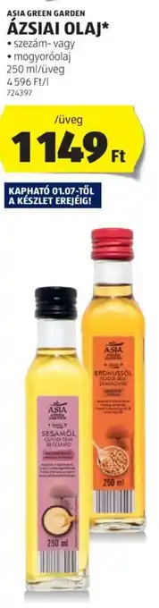 ALDI ASIA GREEN GARDEN ÁZSIAI OLAJ 250 ml ajánlat
