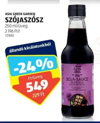 ALDI ASIA GREEN GARDEN SZÓJASZÓSZ 250 ml ajánlat
