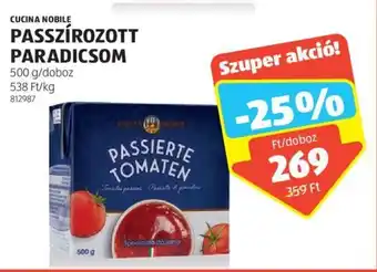 ALDI CUCINA NOBILE PASSZÍROZOTT PARADICSOM 500 g ajánlat