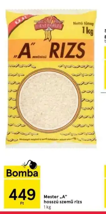Tesco Mester ,,A" hosszú szemű rizs 1 kg ajánlat