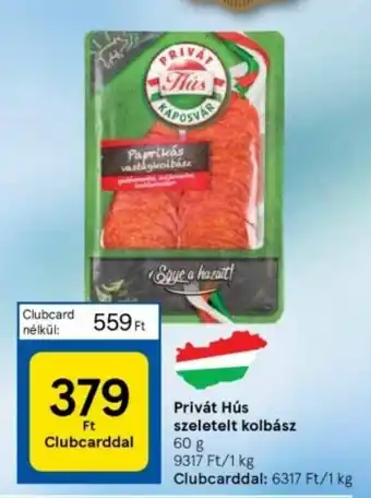 Tesco Privát Hús szeletelt kolbász 60 g ajánlat