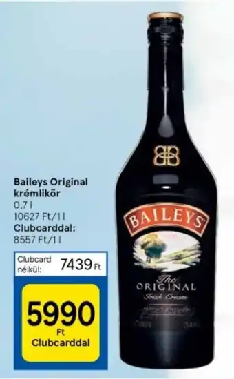 Tesco Baileys Original krémlikőr 0,7 l ajánlat