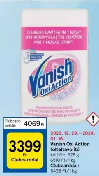 Tesco Vanish Oxi Action folteltávolító 625 g ajánlat