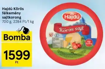 Hajdú Körös félkemény sajtkorong 700 g