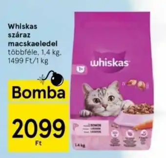 Tesco Whiskas száraz macskaeledel többféle, 1,4 kg ajánlat