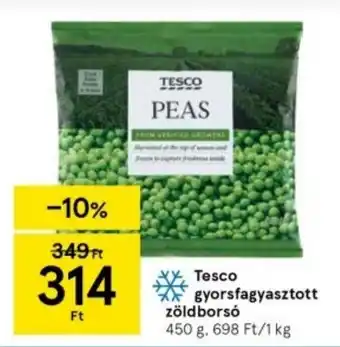 Tesco TESCO gyorsfagyasztott zöldborsó 450 g ajánlat