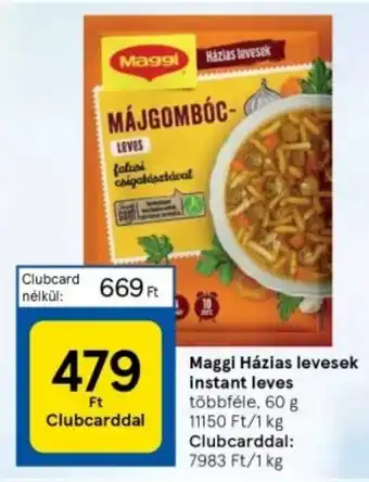 Tesco Maggi Házias levesek instant leves többféle, 60 g ajánlat