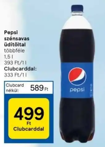 Tesco Pepsi szénsavas üdítőital 1,5l ajánlat