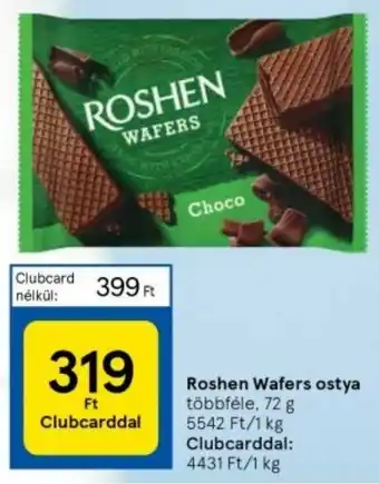 Tesco Roshen Wafers ostya 72 g ajánlat