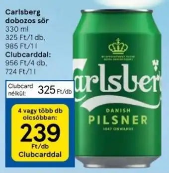 Tesco Carlsberg dobozos sör 330 ml ajánlat