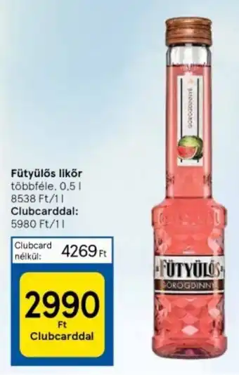 Tesco Fütyülős likör többféle, 0,5l ajánlat