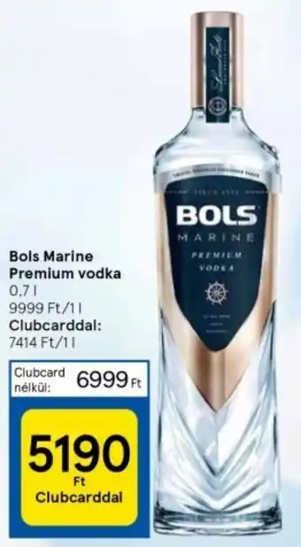 Tesco Bols Marine Premium vodka 0,7l ajánlat
