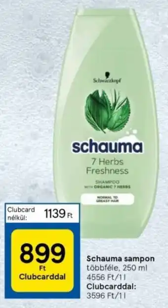 Tesco Schauma sampon többféle, 250 ml ajánlat