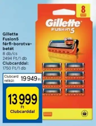 Tesco Gillette Fusion5 férfi-borotva- betét 8 db/cs ajánlat