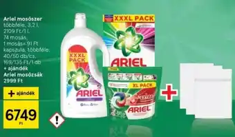 Tesco Ariel mosószer többféle, 3.2l ajánlat