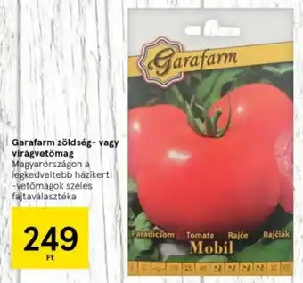 Tesco Garafarm zöldség- vagy virágvetőmag ajánlat