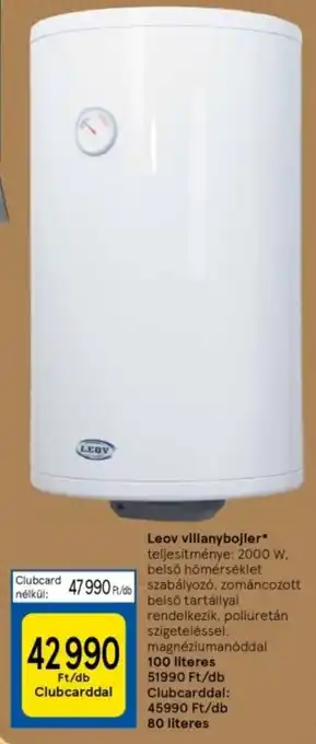Tesco Leov villanybojler ajánlat