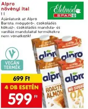 Spar Alpro növényi ital 1l ajánlat