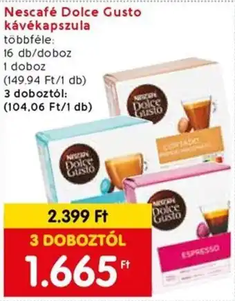 Nescafé Dolce Gusto kávékapszula 16db