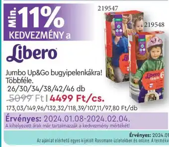 Rossmann Libero Jumbo Up Go bugyipelenkákra ajánlat