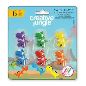 Bonus Shop Creative jungle: dinó formájú zsírkréta készlet - 6 db-os ajánlat