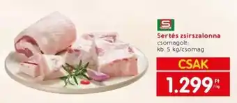 Spar Sertés zsírszalonna 1kg ajánlat