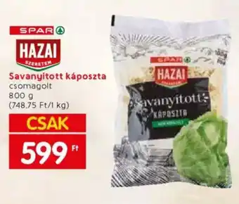 Spar Savanyított káposzta csomagolt 800g ajánlat