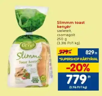 Spar Slimmm toast kenyér 250 g ajánlat