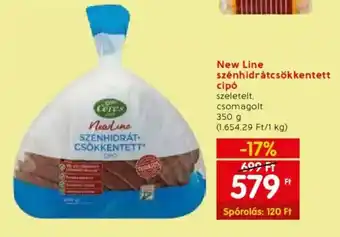 Spar New Line szénhidrátcsökkentett cipó 350g ajánlat