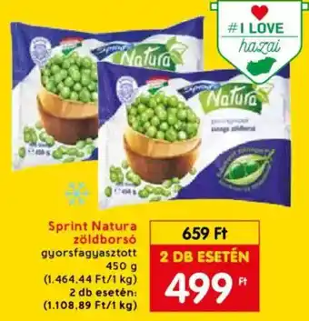 Spar Sprint Natura zöldborsó 450g ajánlat