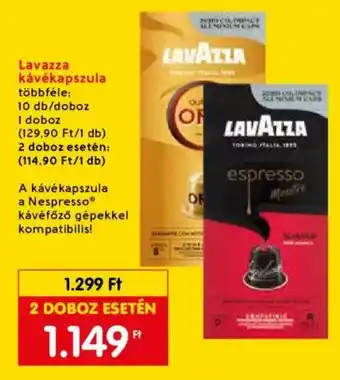 Spar Lavazza kávékapszula 10 db/doboz ajánlat