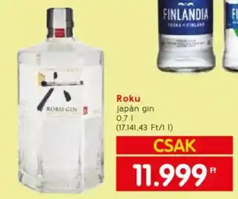 Spar Roku japán gin 0,7l ajánlat