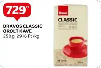 Auchan BRAVOS CLASSIC ŐRÖLT KÁVÉ 250g ajánlat