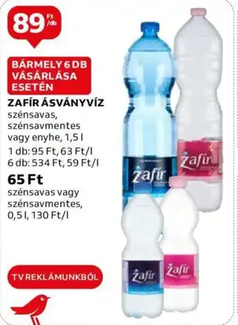 Auchan ZAFÍR ÁSVÁNYVÍZ 1,5l ajánlat
