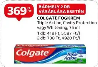 Auchan COLGATE FOGKRÉM 75ml ajánlat