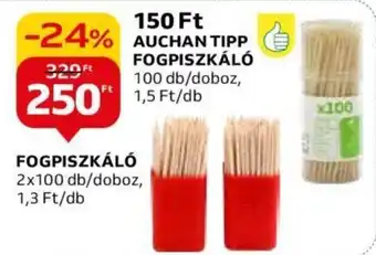 Auchan AUCHAN TIPP FOGPISZKÁLÓ 100db ajánlat