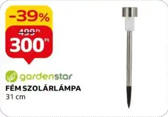 Auchan gardenstar FÉM SZOLÁRLÁMPA 31 cm ajánlat