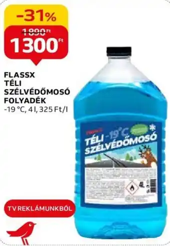 Auchan FLASSX TÉLI SZÉLVÉDŐMOSÓ FOLYADÉK -19 °C, 4l ajánlat