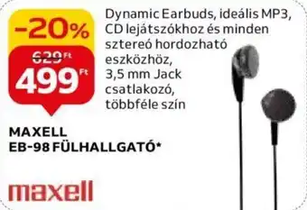 Auchan MAXELL EB-98 FÜLHALLGATÓ ajánlat