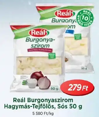 Real Reál Burgonyaszirom Hagymás-Tejfölös, Sós 50 g ajánlat