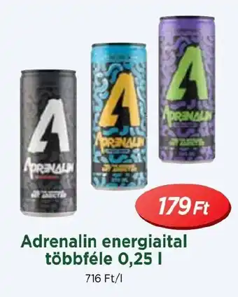 Adrenalin energiaital többféle 0,25 I