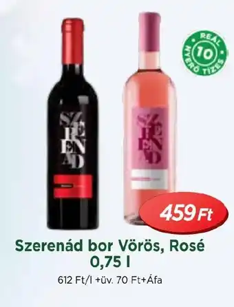Real Szerenád bor Vörös, Rosé 0,75l ajánlat