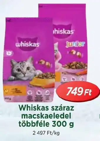 Real Whiskas száraz macskaeledel többféle 300 g ajánlat
