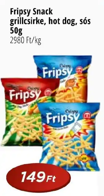 Fripsy Snack grillcsirke, hot dog, sós 50g