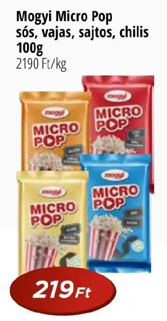 Real Mogyi Micro Pop sós, vajas, sajtos, chilis 100g ajánlat