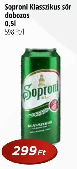 Real Soproni Klasszikus sör dobozos 0,5l ajánlat